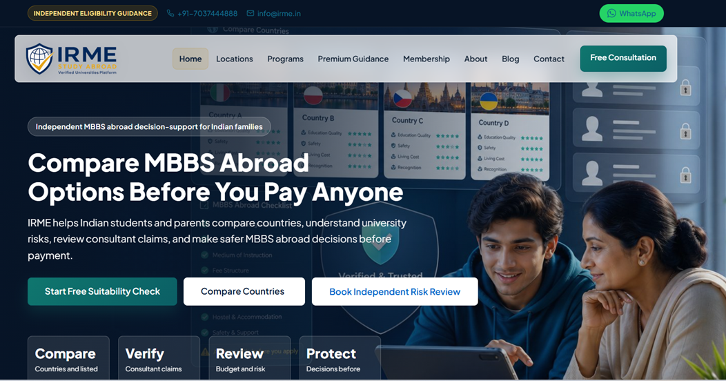 IRME Study Abroad — project screenshot